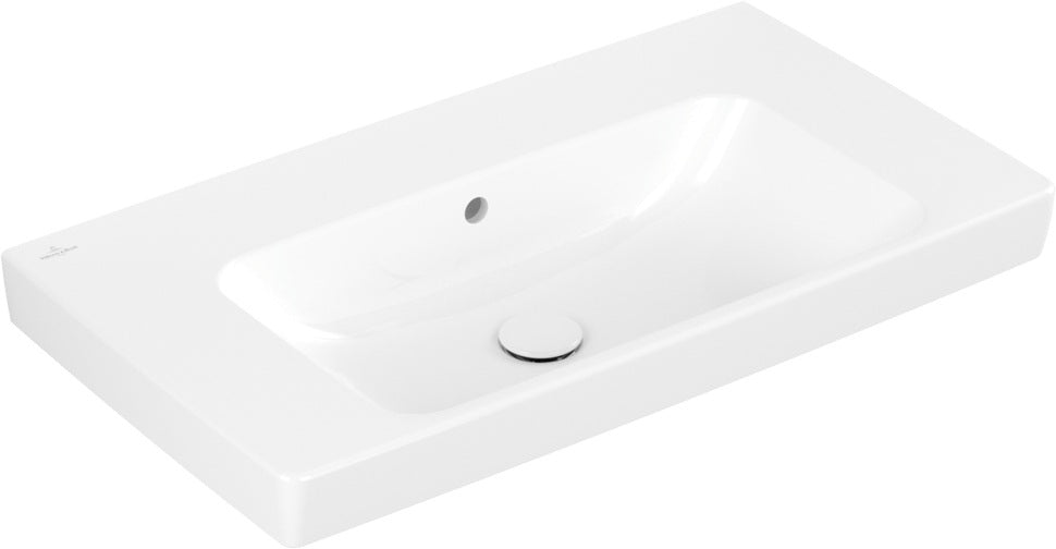 Villeroy & Boch Architectura Wandwaschbecken 800x445mm Rechteckig Weiß Alpin – Ohne Armaturenloch