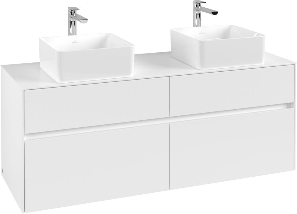 Villeroy & Boch Waschbeckenunterschrank Collaro C048 00 1400x548x500mm Eckig White Matt