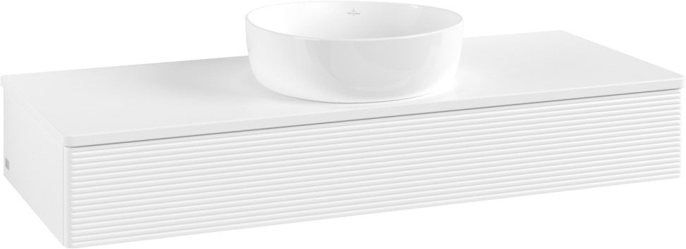 Villeroy & Boch Waschbeckenunterschrank Antao L10110 1200 mm mit LED-Auszugsbeleuchtung, White Matt Lacquer