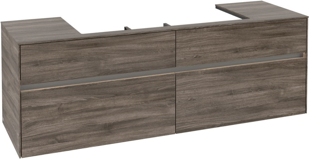 Villeroy & Boch Waschtischunterschrank Collaro C031B0 1600 mm Stone Oak mit LED-Beleuchtung und SoftClosing