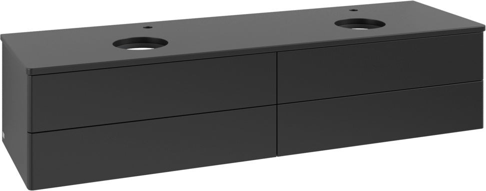 Villeroy & Boch Waschtischunterschrank Antao 1600 mm anthrazit matt mit 4 Auszügen und Beleuchtung