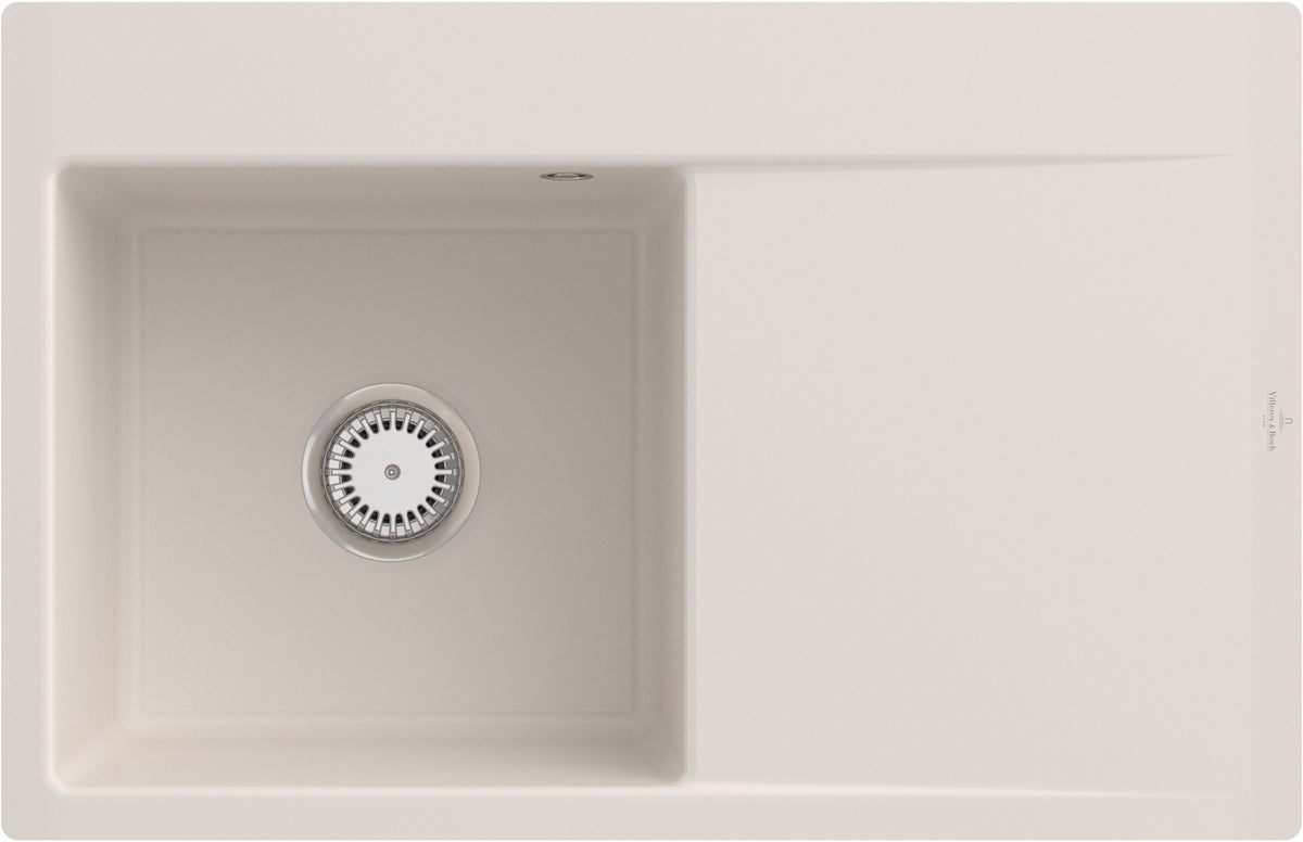 Villeroy & Boch Subway Style 45 Flat Einbauspüle 780x510 mm Stone White CeramicPlus