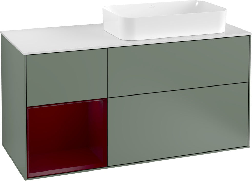 Villeroy & Boch Waschtischunterschrank Finion F271G 1200 mm Glossy White Lacquer mit Beleuchtung