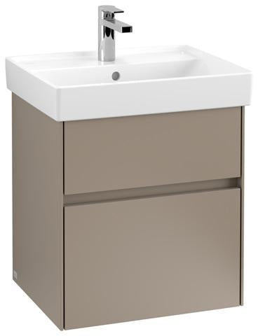 Villeroy & Boch Collaro Waschtischunterschrank 510 mm White Wood mit LED-Beleuchtung und 2 Auszügen