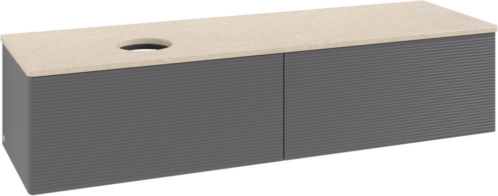 Villeroy & Boch Antao Waschbeckenunterschrank 1600 mm Anthracite Matt mit LED-Beleuchtung