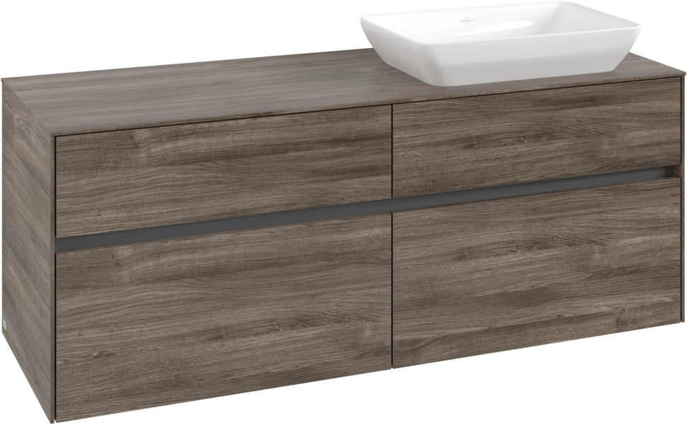 Villeroy & Boch Waschbeckenunterschrank Collaro C11800 1400 mm Stone Oak – 4 Auszüge, SoftClosing