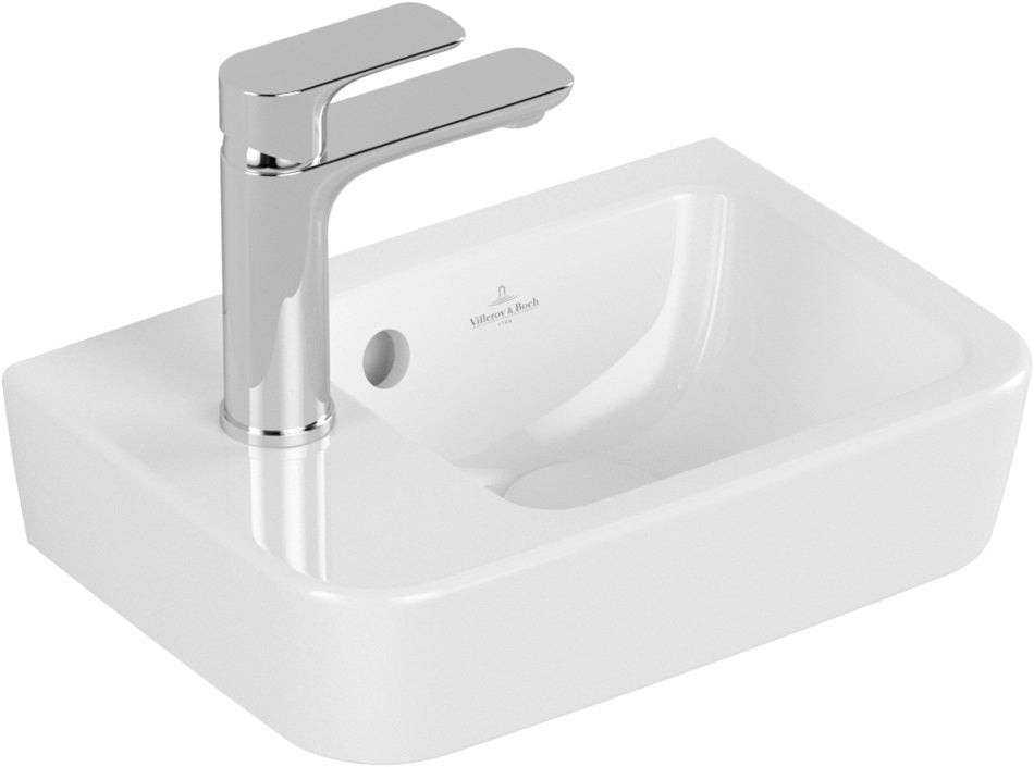 Villeroy & Boch Handwaschbecken O.novo 434236 – 360 x 250 x 145 mm, Eckig, Weiß Alpin