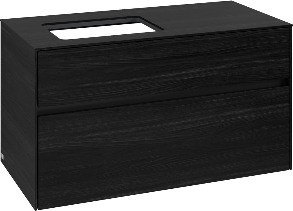 Villeroy & Boch Waschtischunterschrank Collaro C110 B0 1000 mm Black Oak mit LED-Beleuchtung