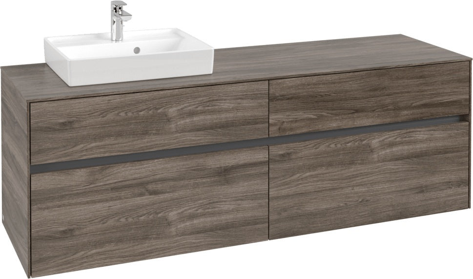 Villeroy & Boch Waschtischunterschrank Collaro C07800 Stone Oak 1600 mm mit 4 Auszügen
