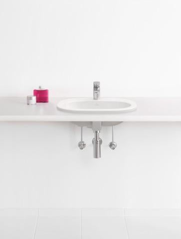 Villeroy & Boch Einbauwaschbecken O.novo 560x405mm Weiß Alpin – Oval, mit Überlauf, 1 Hahnloch