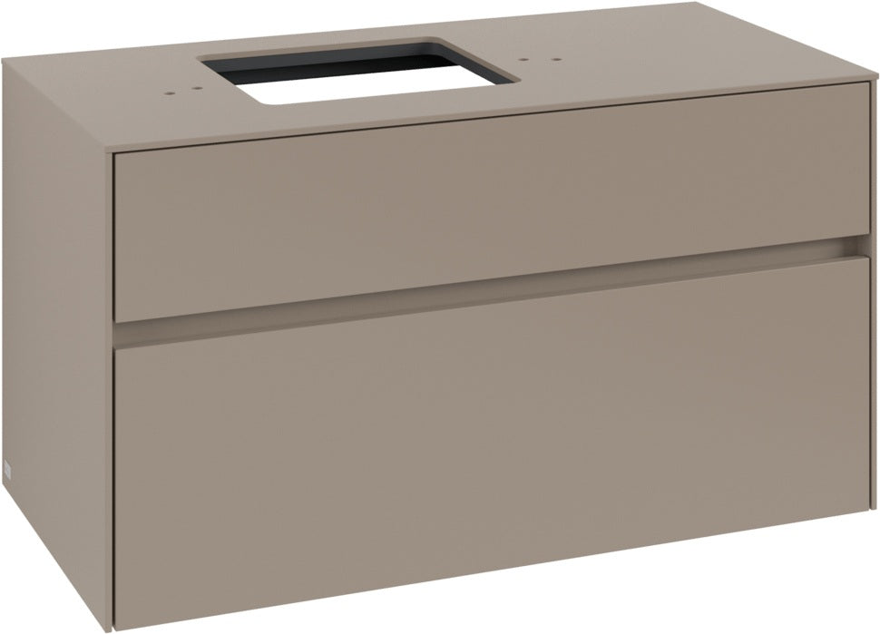 Villeroy & Boch Waschtischunterschrank Collaro C12600 Taupe 1000 mm mit SoftClosing