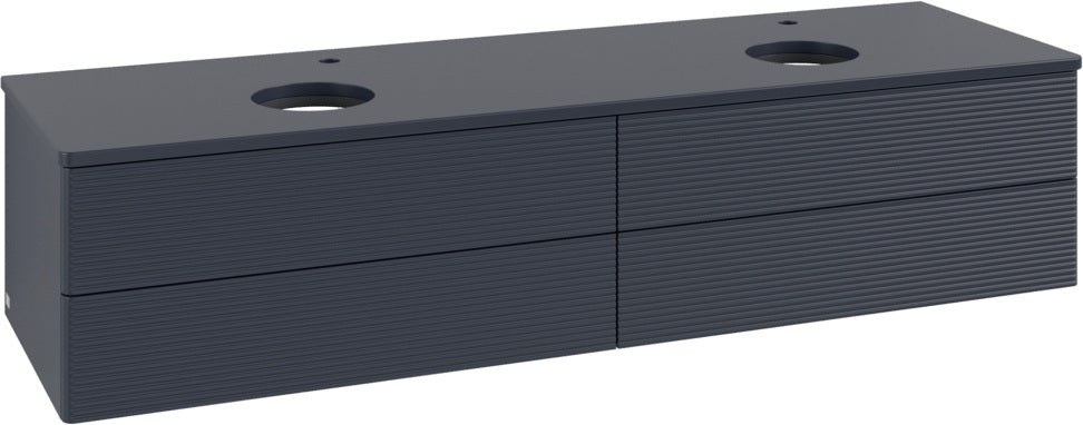 Villeroy & Boch Antao Waschbeckenunterschrank 1600 mm Anthrazit Matt Lackiert mit 4 Auszügen