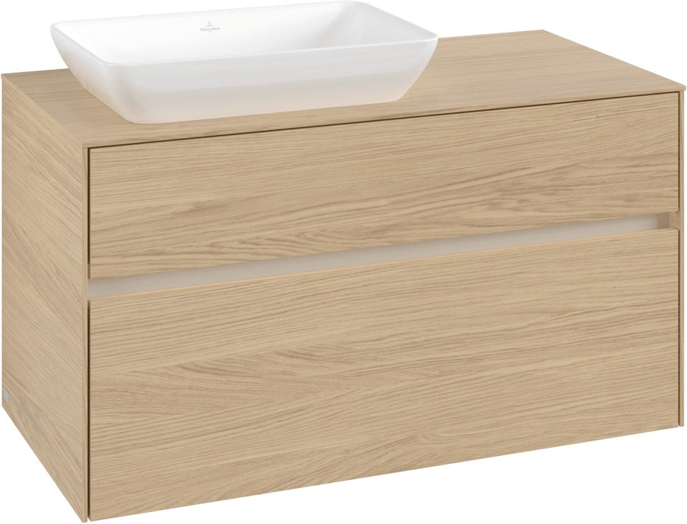 Villeroy & Boch Waschbeckenunterschrank Collaro C110 B0 Nordic Oak 1000 mm mit Beleuchtung
