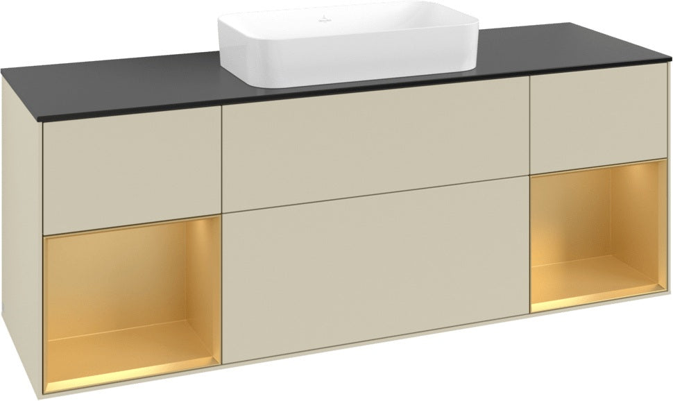 Villeroy & Boch Finion Waschtischunterschrank 1600 mm Glossy White Lacquer mit Beleuchtung