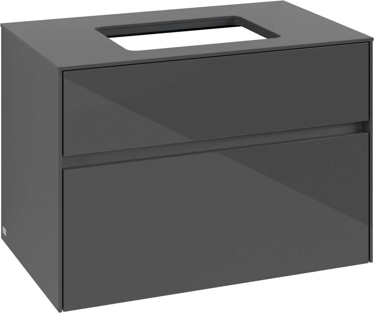 Villeroy & Boch Collaro Waschtischunterschrank 800 mm Glossy White mit SoftClosing und 2 Auszügen