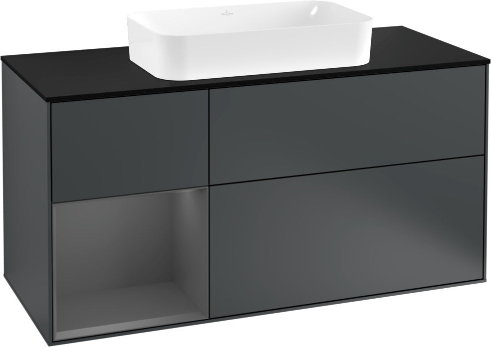 Villeroy & Boch Finion Waschtischunterschrank 1200 mm Glossy White Lacquer mit LED-Beleuchtung