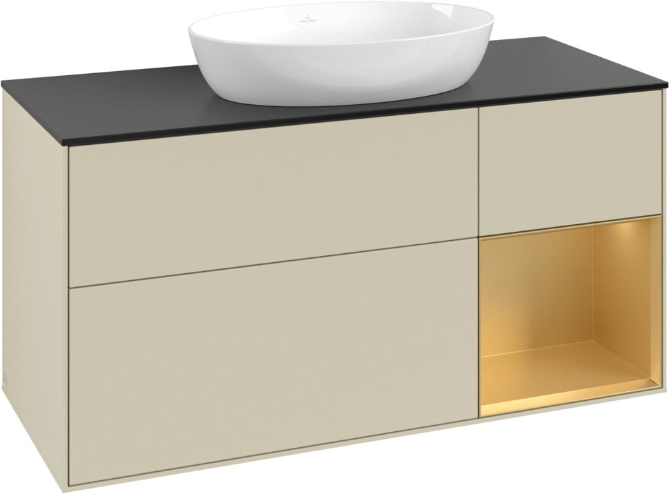 Villeroy & Boch Finion Waschtischunterschrank FA72GFGF 1200 mm Glossy White Lacquer mit LED-Beleuchtung
