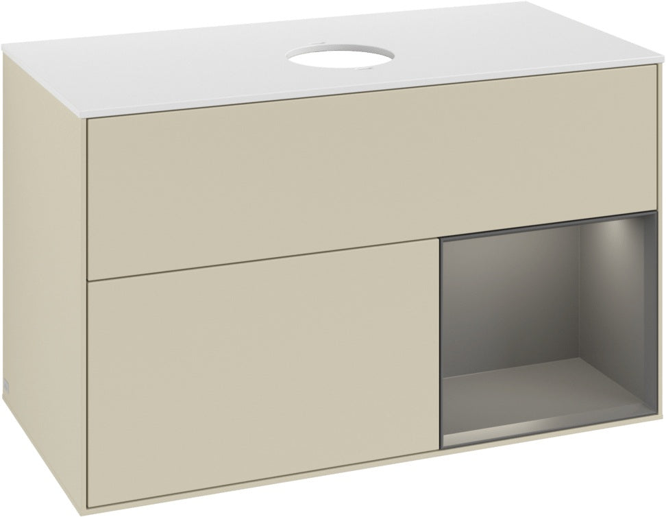 Villeroy & Boch Finion Waschtischunterschrank FA21GFGF 1000 mm Glossy White Lacquer