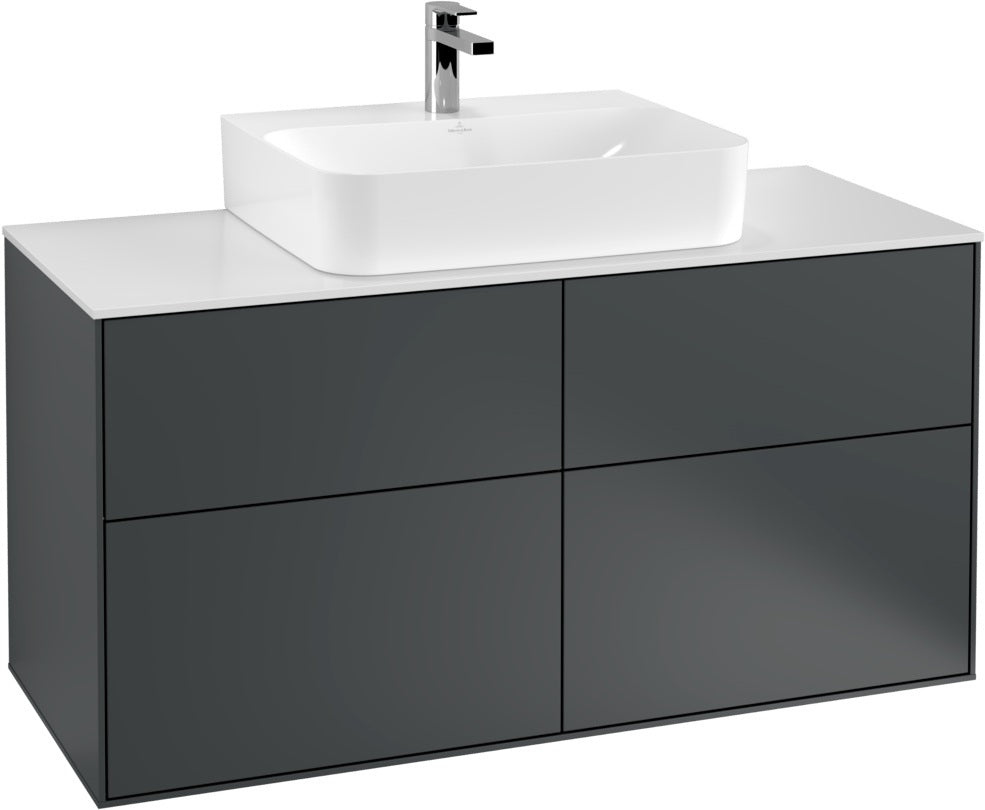 Villeroy & Boch Finion Waschbeckenunterschrank 1200 mm Glossy White Lacquer mit LED-Beleuchtung