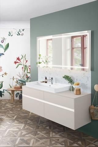 Villeroy & Boch Collaro Waschtischunterschrank 1600 mm mit LED-Beleuchtung und 4 Auszügen in Truffle Grey