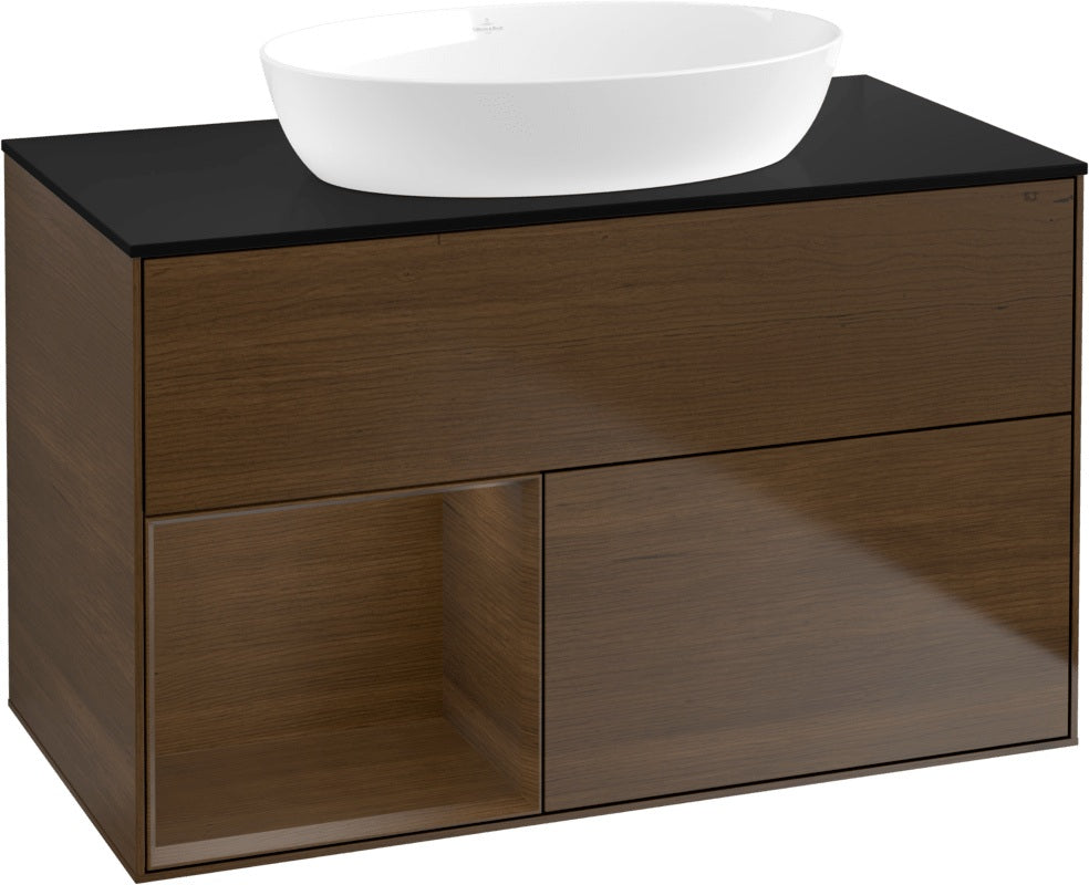 Villeroy & Boch Waschtischunterschrank Finion FA12G 1000 mm Glossy White Lacquer mit Beleuchtung