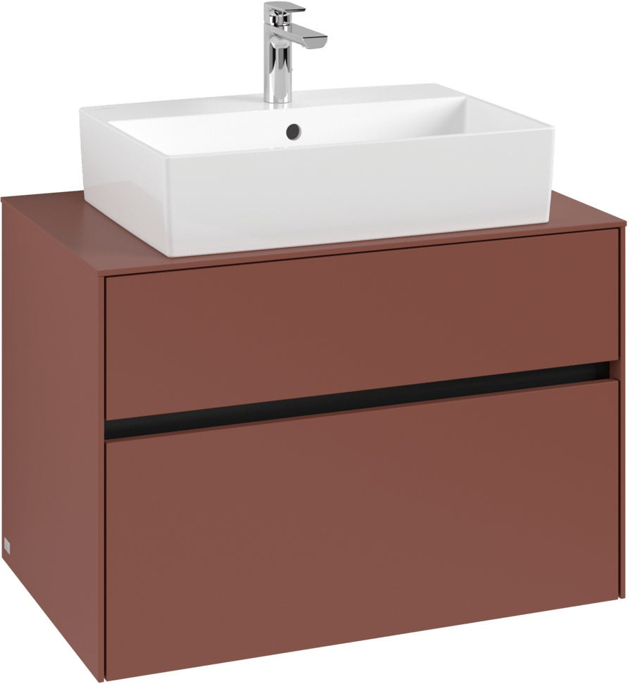 Villeroy & Boch Waschbeckenunterschrank Collaro C124 B0 800 mm White Oak mit Beleuchtung