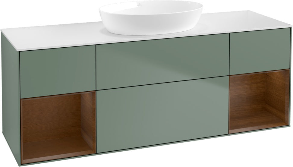 Villeroy & Boch Finion Waschbeckenunterschrank 1600 mm Glossy White Lacquer – mit LED-Beleuchtung