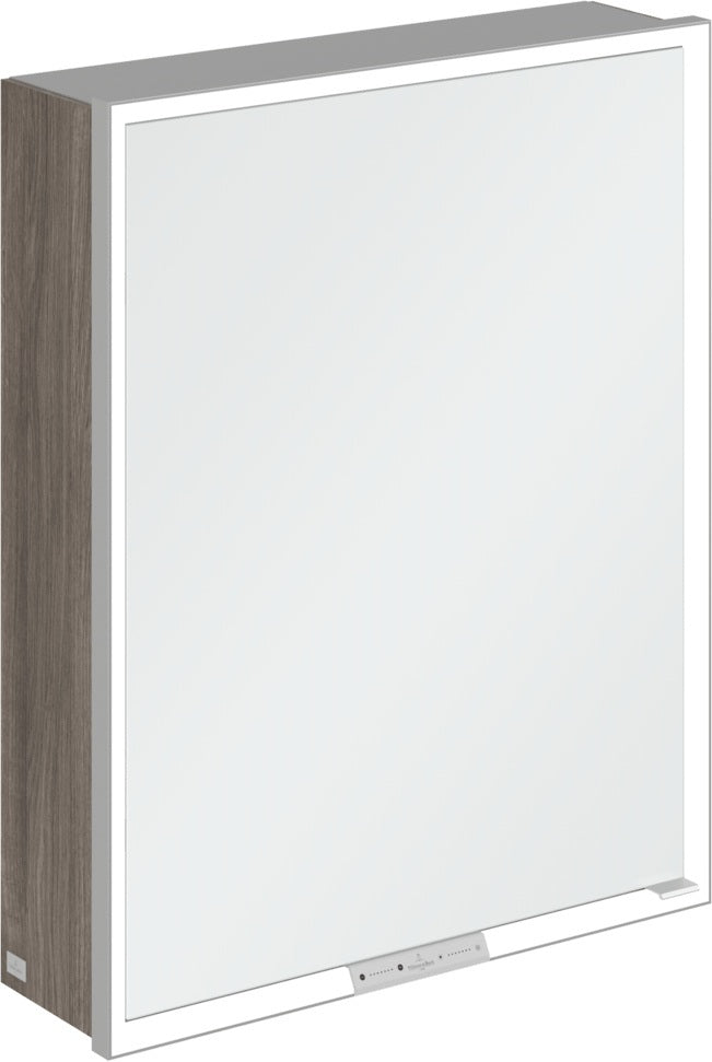 Villeroy & Boch My View+ Spiegelschrank A4816L 600 mm Arizona Oak mit LED-Beleuchtung und SoftClosing