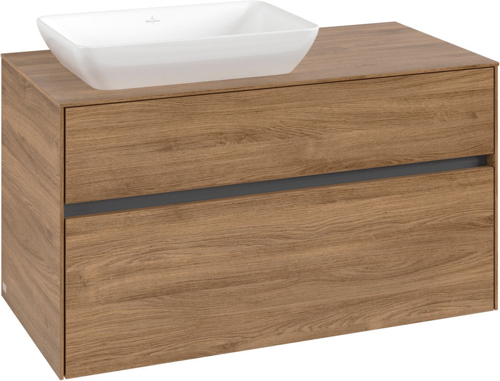Villeroy & Boch Waschtischunterschrank Collaro Kansas Oak 1000 mm mit 2 Auszügen und SoftClosing