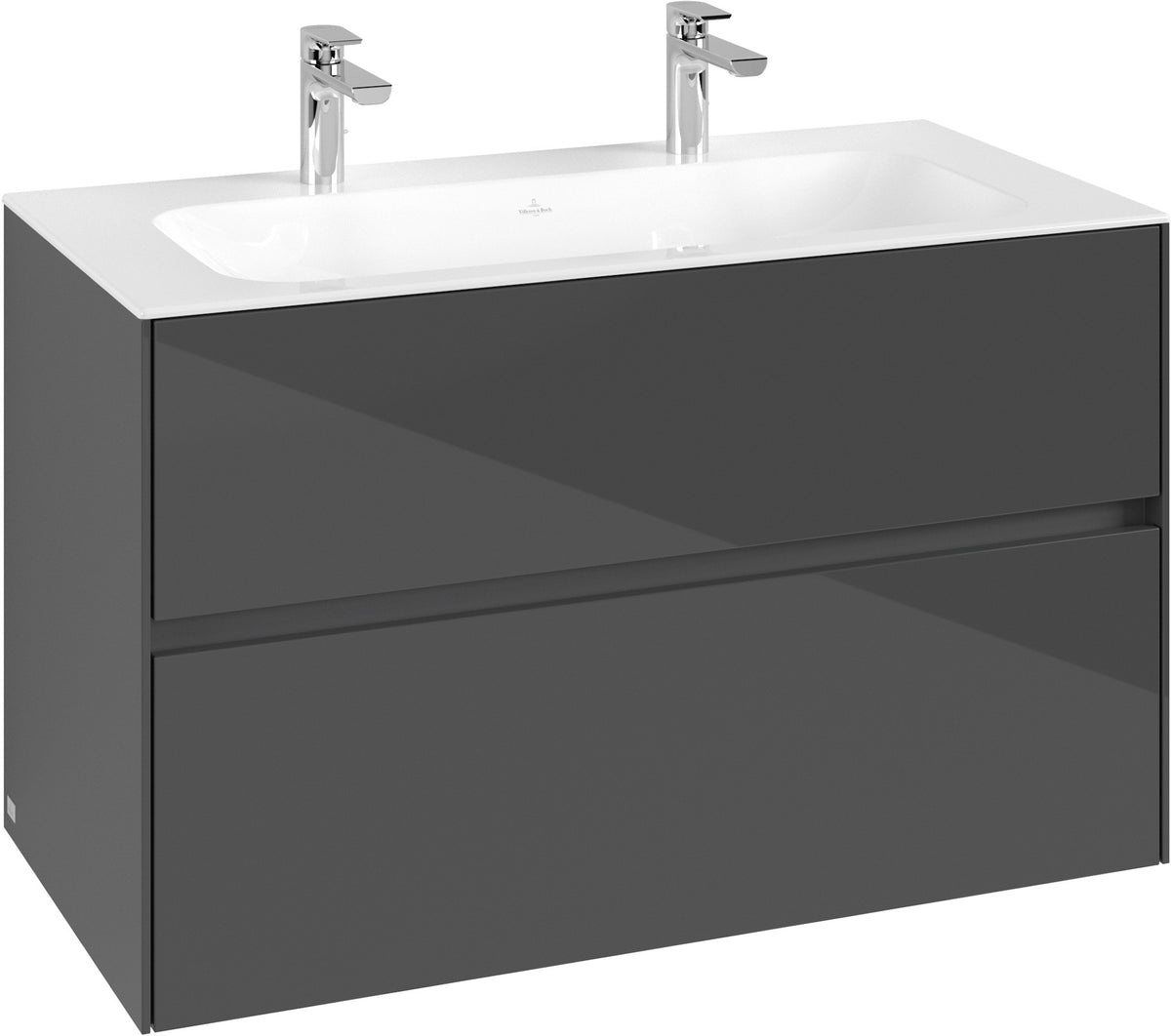 Villeroy & Boch Waschbeckenunterschrank Collaro C13900 in White Oak – 996 mm, 2 Auszüge, SoftClosing