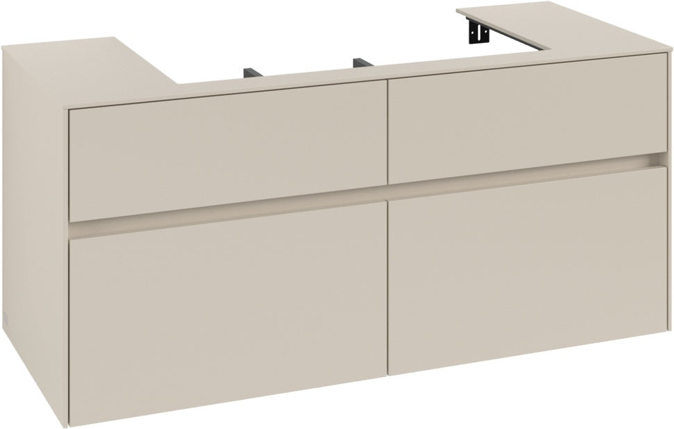 Villeroy & Boch Waschtischunterschrank Collaro C08700 1200 mm Cashmere Grey mit 4 Auszügen