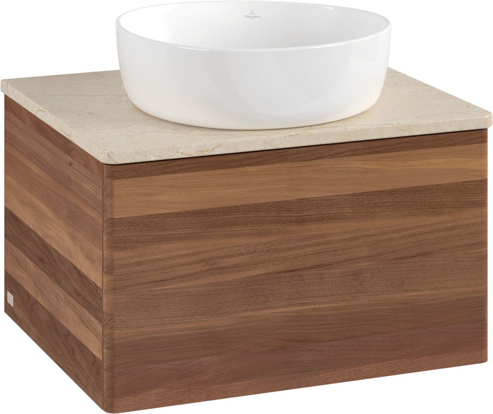 Villeroy & Boch Waschtischunterschrank Antao K29013 600 mm Warm Walnut mit Auszug und Push-to-Open