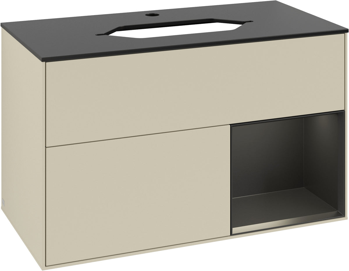 Villeroy & Boch Waschtischunterschrank Finion F252G 1000 mm Glossy White Lacquer mit LED-Beleuchtung