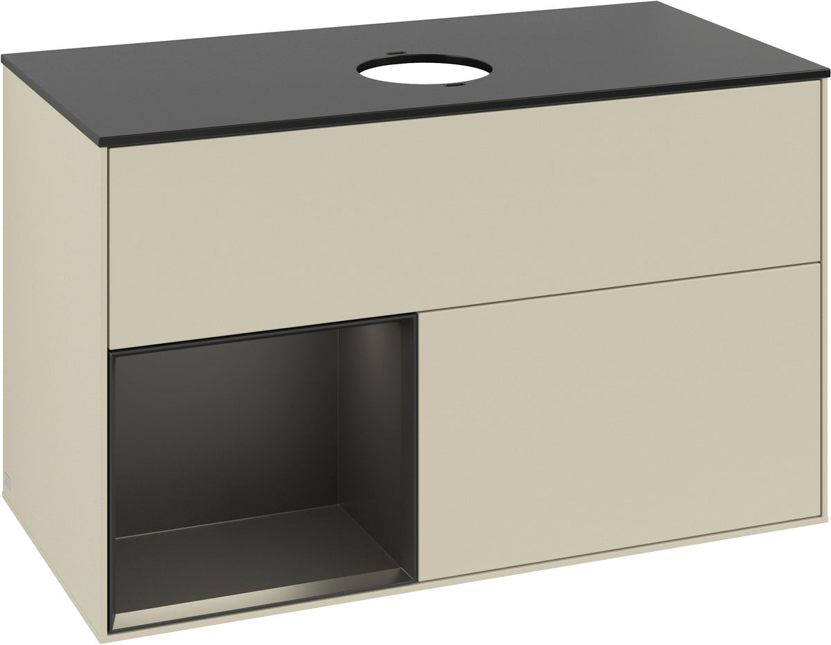 Villeroy & Boch Finion Waschbeckenunterschrank 1000 mm Glossy White Lacquer mit Beleuchtung