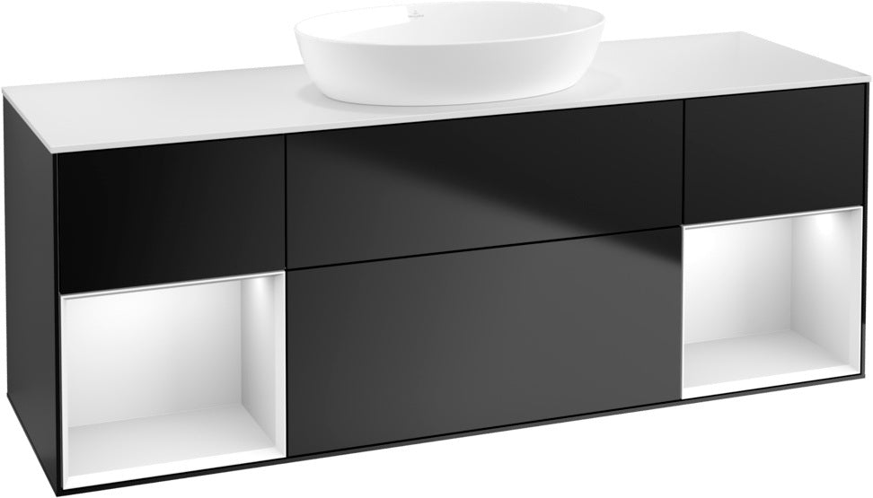 Villeroy & Boch Finion Waschtischunterschrank GD01GF 1600 mm Glossy White Lacquer mit Beleuchtung