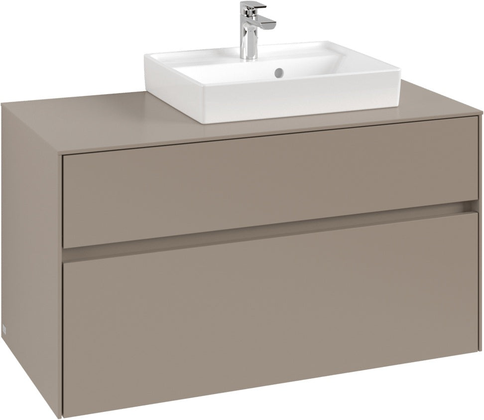 Villeroy & Boch Waschbeckenunterschrank Collaro C01500 1000 mm Taupe mit SoftClosing