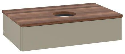 Villeroy & Boch Antao Waschtischunterschrank 800 mm, 1 Auszug, Stone Grey Matt Lacquer, wandhängend