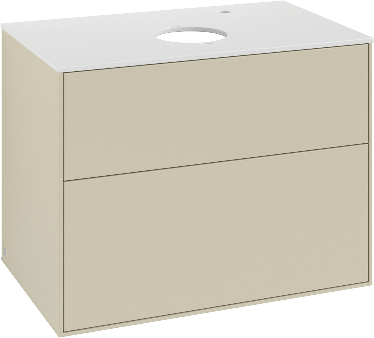 Villeroy & Boch Finion Waschbeckenunterschrank F87200GF – 800 mm, Glossy White Lacquer, mit Push-to-open