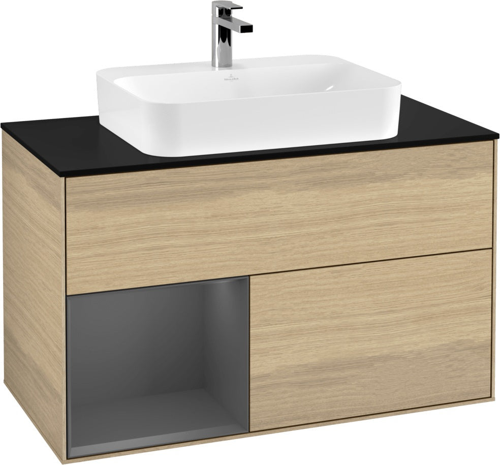 Villeroy & Boch Finion Waschtischunterschrank 1000 mm Glossy White Lacquer mit LED-Beleuchtung
