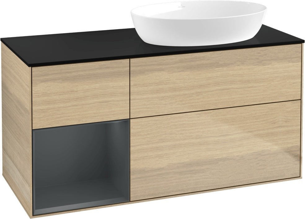 Villeroy & Boch Waschtischunterschrank Finion FA42G 1200 mm Glossy White Lacquer mit Beleuchtung