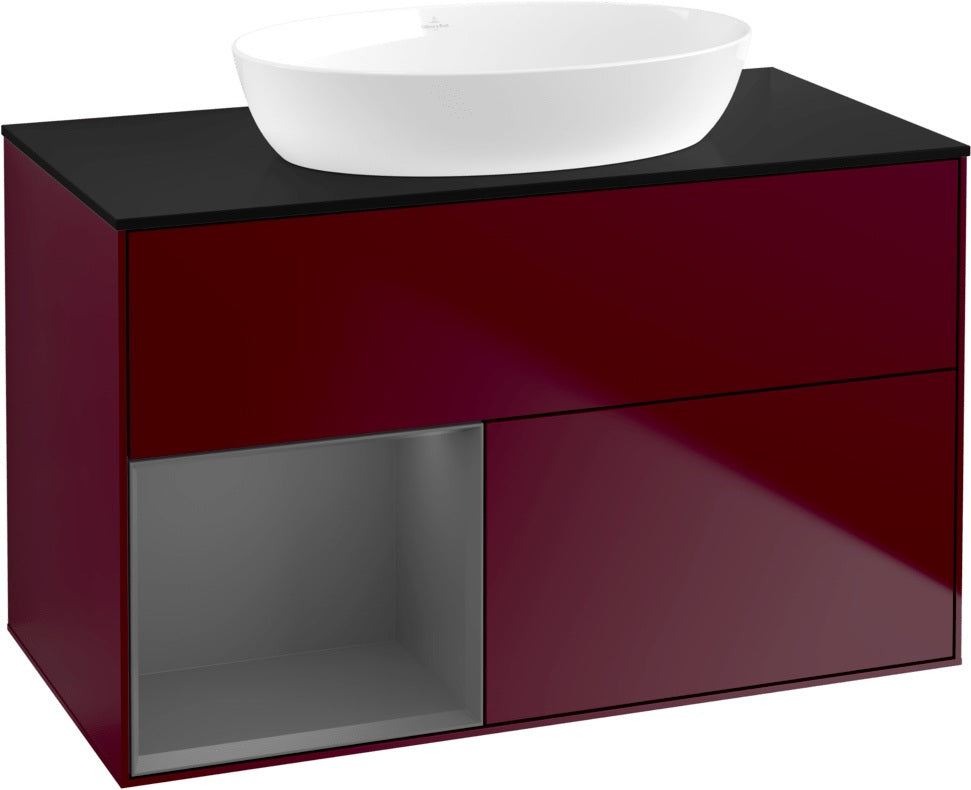Villeroy & Boch Finion Waschtischunterschrank 1000 mm Glossy White Lacquer mit Beleuchtung