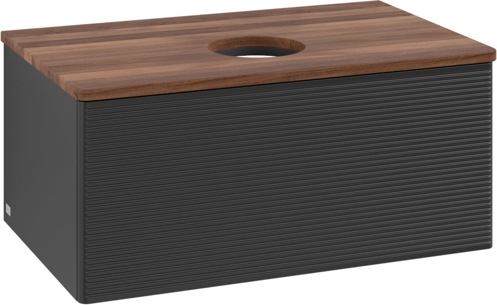 Villeroy & Boch Antao Waschtischunterschrank 800 mm Anthrazit Matt mit LED-Auszugsbeleuchtung
