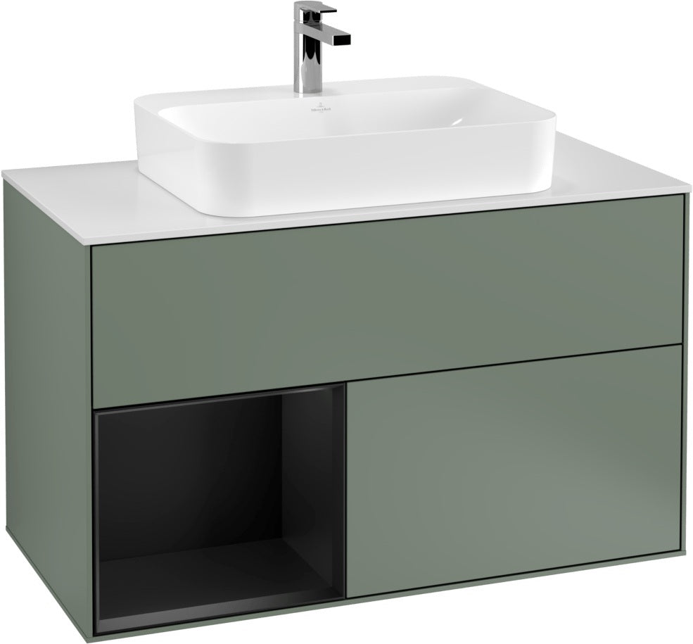 Villeroy & Boch Finion Waschtischunterschrank 1000 mm White Matt Lacquer mit LED-Beleuchtung