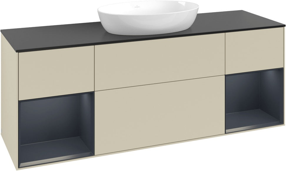 Villeroy & Boch Finion Waschtischunterschrank 1600 mm Glossy White Lacquer mit Beleuchtung