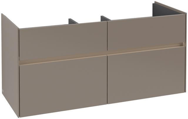 Villeroy & Boch Collaro Waschtischunterschrank 1154 mm Black Matt mit LED-Beleuchtung und 4 Auszügen