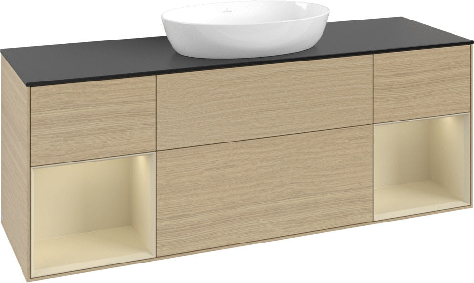 Villeroy & Boch Finion Waschtischunterschrank 1600 mm Glossy White Lacquer mit Beleuchtung