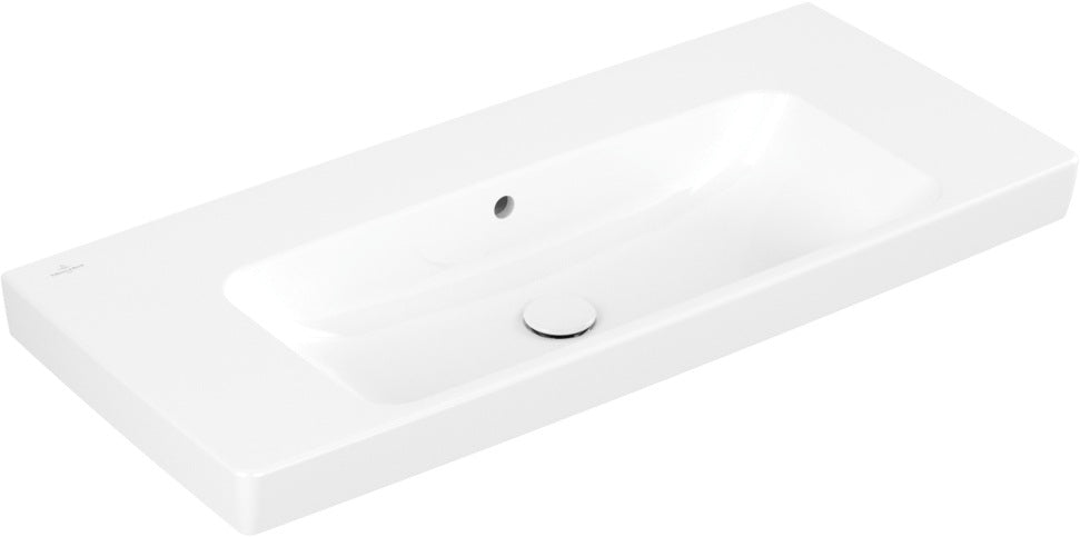 Villeroy & Boch Architectura Wandwaschbecken 1000x445mm Weiß Alpin – Rechteckig, Ohne Hahnloch