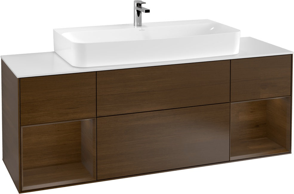 Villeroy & Boch Finion Waschtischunterschrank 1600 mm Glossy White Lacquer mit Beleuchtung
