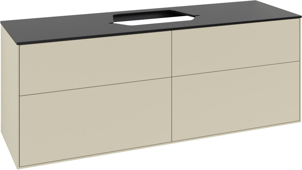 Villeroy & Boch Finion Waschbeckenunterschrank 1600 mm Glossy White Lacquer mit LED-Beleuchtung
