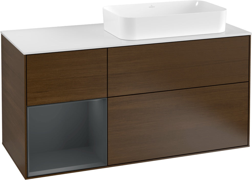 Villeroy & Boch Waschtischunterschrank Finion F271G 1200 mm Glossy White Lacquer mit Beleuchtung